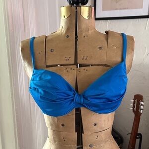 ASOS Electric Blue Knot Front Bikini Top